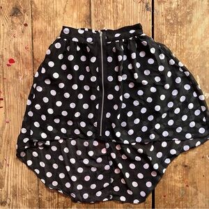 Polka Dot High-Low Skirt